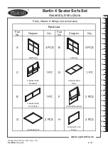 Preview for 4 page of Royalcraft Berlin 4 Seater Sofa Set Assembly Instructions Manual