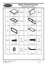 Preview for 5 page of Royalcraft Berlin 4 Seater Sofa Set Assembly Instructions Manual