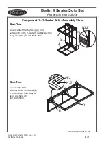 Preview for 6 page of Royalcraft Berlin 4 Seater Sofa Set Assembly Instructions Manual