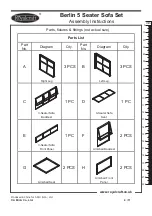 Предварительный просмотр 4 страницы Royalcraft Berlin 5 Seater Sofa Set Assembly Instructions Manual