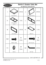 Предварительный просмотр 5 страницы Royalcraft Berlin 5 Seater Sofa Set Assembly Instructions Manual