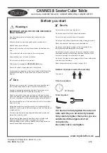 Preview for 2 page of Royalcraft CANNES CAN08T-BLACK Assembly Instructions Manual