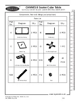 Preview for 3 page of Royalcraft CANNES CAN08T-BLACK Assembly Instructions Manual