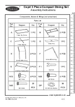 Предварительный просмотр 4 страницы Royalcraft Capri 3 Piece Compact Dining Set Assembly Instructions Manual