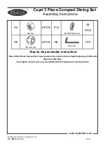 Предварительный просмотр 5 страницы Royalcraft Capri 3 Piece Compact Dining Set Assembly Instructions Manual