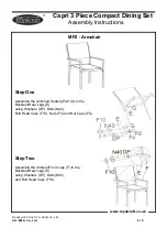 Предварительный просмотр 8 страницы Royalcraft Capri 3 Piece Compact Dining Set Assembly Instructions Manual