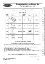 Предварительный просмотр 5 страницы Royalcraft Christleton Corner Dining Set Assembly Instructions Manual