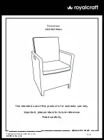 Royalcraft Deluxe Cube Chair without Footstool Assembly Instructions preview