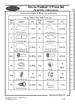 Предварительный просмотр 4 страницы Royalcraft Devon Padded 11 Piece Set Assembly Instructions Manual