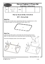 Предварительный просмотр 5 страницы Royalcraft Devon Padded 11 Piece Set Assembly Instructions Manual