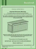 Royalcraft Faro 295L Storage Box Assembly Instructions Manual preview