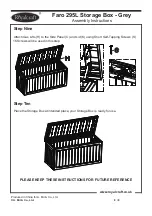 Preview for 8 page of Royalcraft Faro 295L Storage Box Assembly Instructions Manual