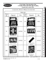 Предварительный просмотр 3 страницы Royalcraft Faro 4pcs Assembly Instructions Manual