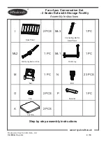 Предварительный просмотр 4 страницы Royalcraft Faro 4pcs Assembly Instructions Manual