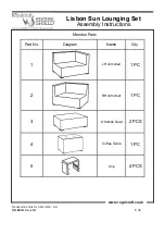 Предварительный просмотр 3 страницы Royalcraft Lisbon Sun Assembly Instructions