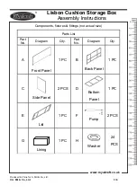 Предварительный просмотр 3 страницы Royalcraft Lisbon Assembly Instructions Manual