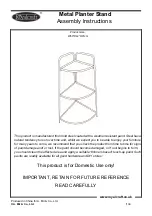 Royalcraft Metal Planter Stand Assembly Instructions preview