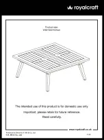 Royalcraft Milan Assembly Instructions предпросмотр