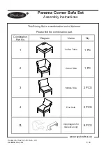 Preview for 3 page of Royalcraft Panama Corner Sofa Set Assembly Instructions Manual