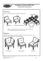 Preview for 7 page of Royalcraft Panama Corner Sofa Set Assembly Instructions Manual