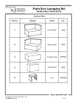 Preview for 3 page of Royalcraft Paris Sun PARSUNLOU-WS Assembly Instructions