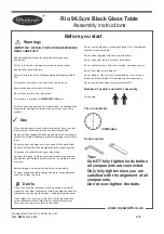 Preview for 2 page of Royalcraft Rio Black Glass Table Assembly Instructions