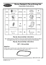 Preview for 5 page of Royalcraft Roma Padded 6 Piece Dining Set Assembly Instructions Manual