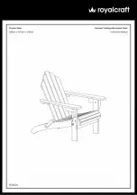 Royalcraft VERMONT FOLDING ADIRONDACK CHAIR Instruction Manual предпросмотр