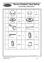 Preview for 5 page of Royalcraft Verona Padded 3 Seat Swing Assembly Instructions Manual