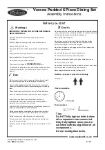 Preview for 2 page of Royalcraft Verona Padded Assembly Instructions Manual