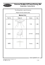 Preview for 3 page of Royalcraft Verona Padded Assembly Instructions Manual