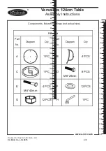 Preview for 4 page of Royalcraft Versailles 124cm Table Assembly Instructions Manual