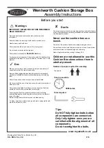 Предварительный просмотр 2 страницы Royalcraft W155-D92 Series Assembly Instructions Manual