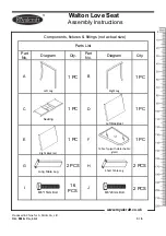 Предварительный просмотр 3 страницы Royalcraft Walton Love Seat Assembly Instructions Manual