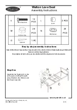 Preview for 4 page of Royalcraft Walton Love Seat Assembly Instructions Manual