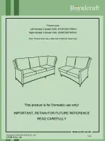 Preview for 1 page of Royalcraft WEATHER SHIELD Seychelles Left Handed 2-Seater Sofa Assembly Instructions