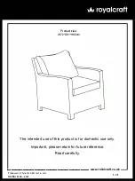 Royalcraft Weather Shield Wentworth Rattan Armchair Assembly Instructions preview