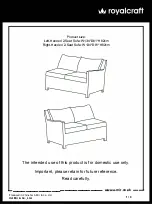 Preview for 1 page of Royalcraft Wentworth Modular LH Sofa Assembly Instructions