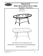 Royalcraft Wentworth Oval Rattan Dining Table Assembly Instructions Manual предпросмотр