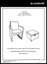 Preview for 1 page of Royalcraft Wentworth Windsor Cube Chair with Footstool Assembly Instructions