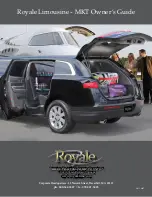 Предварительный просмотр 1 страницы Royale Limousine MKT Owner'S Manual