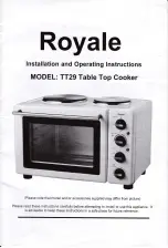 Preview for 1 page of Royale TT29 Installation And Operating Instructions Manual