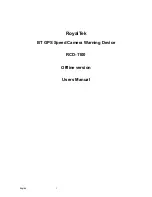 Preview for 1 page of RoyalTek RCD-1100 User Manual