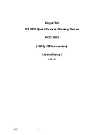 Preview for 1 page of RoyalTek RCD-3000 User Manual