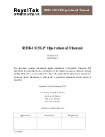 Предварительный просмотр 1 страницы RoyalTek REB-1315LP Operational Manual