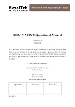 RoyalTek REB-1315LPNX Operation Manual preview