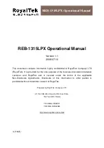 RoyalTek REB-1315LPX Operational Manual preview