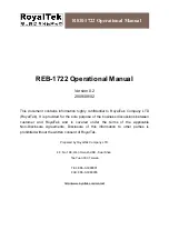 Preview for 1 page of RoyalTek REB-1722 Series Operational Manual