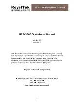 Preview for 1 page of RoyalTek REB-3300 Operational Manual