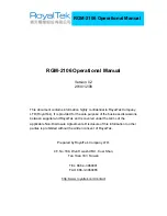 Preview for 1 page of RoyalTek RGM-2106 Operational Manual